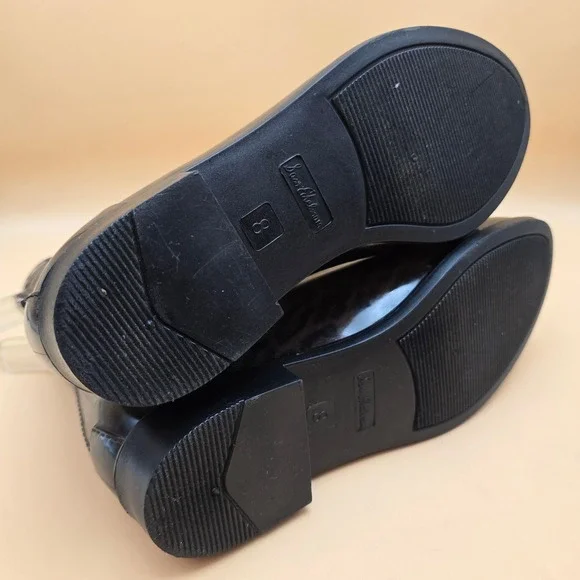 Sam Edelman Tinsley Leopard Print Rain Boots Black Grey Womens 8M Chelsea Boot - Picture 11 of 16